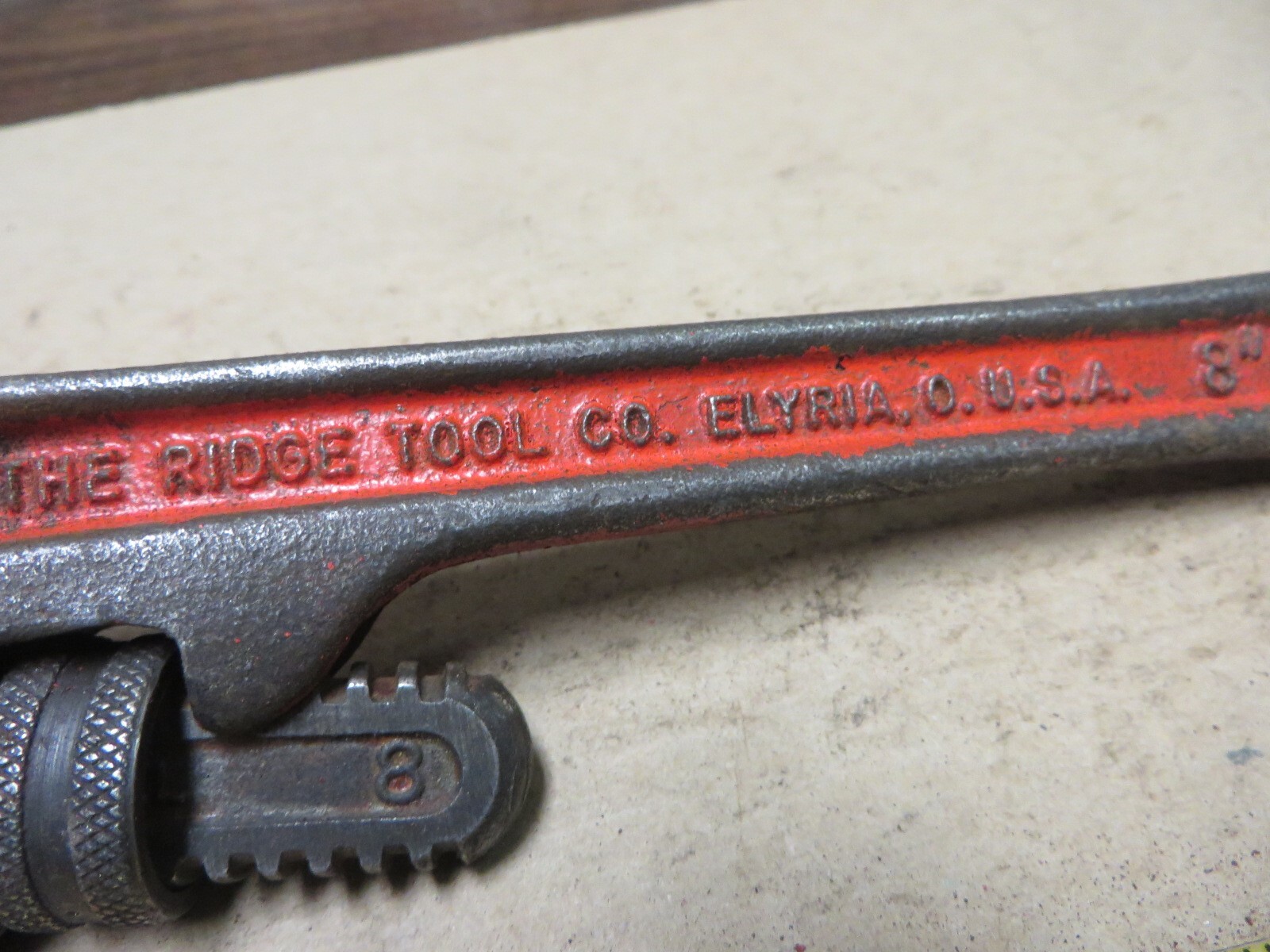 RIGID 8" ADJUSTABLE PIPE WRENCH