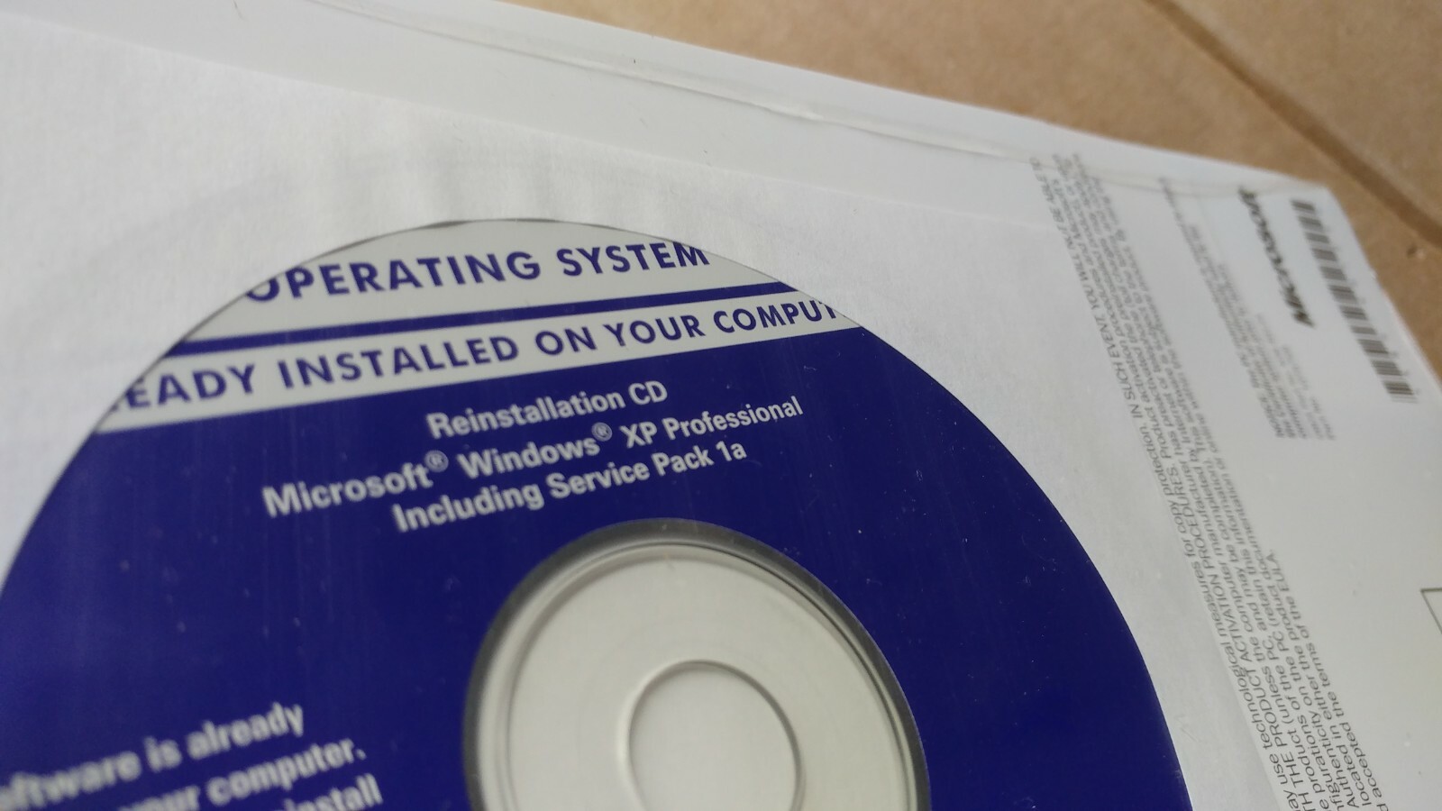Brand New Dell Windows XP Professional Pro SP1 Re-installation CD