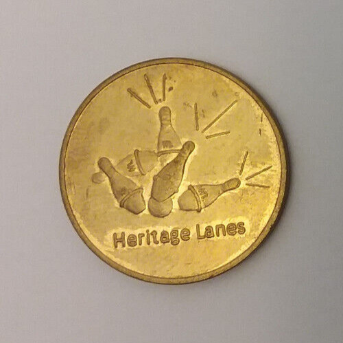 Heritage Lanes Mount Calvary, WI Arcade Game Token 22mm