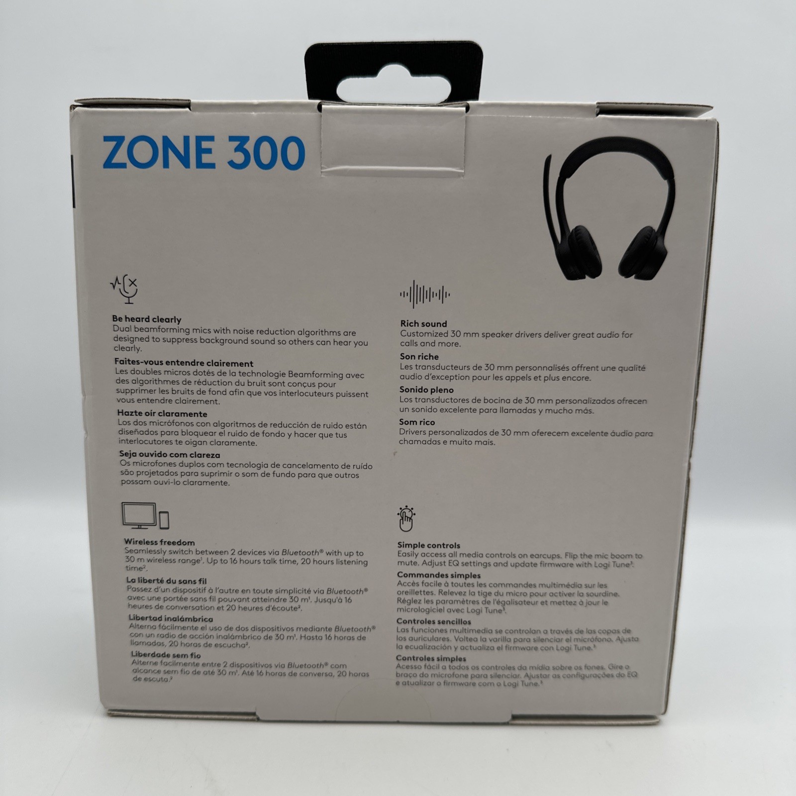 Logitech Zone 300 Wireless Bluetooth Headset PC , Mac, Chrome, Linux, iOS Black