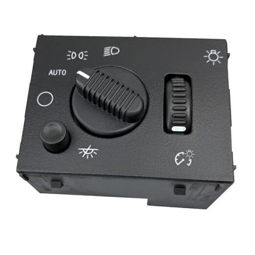 Headlight Dimmer Switch with Green LED Compatible for 2003-2007 Chevy