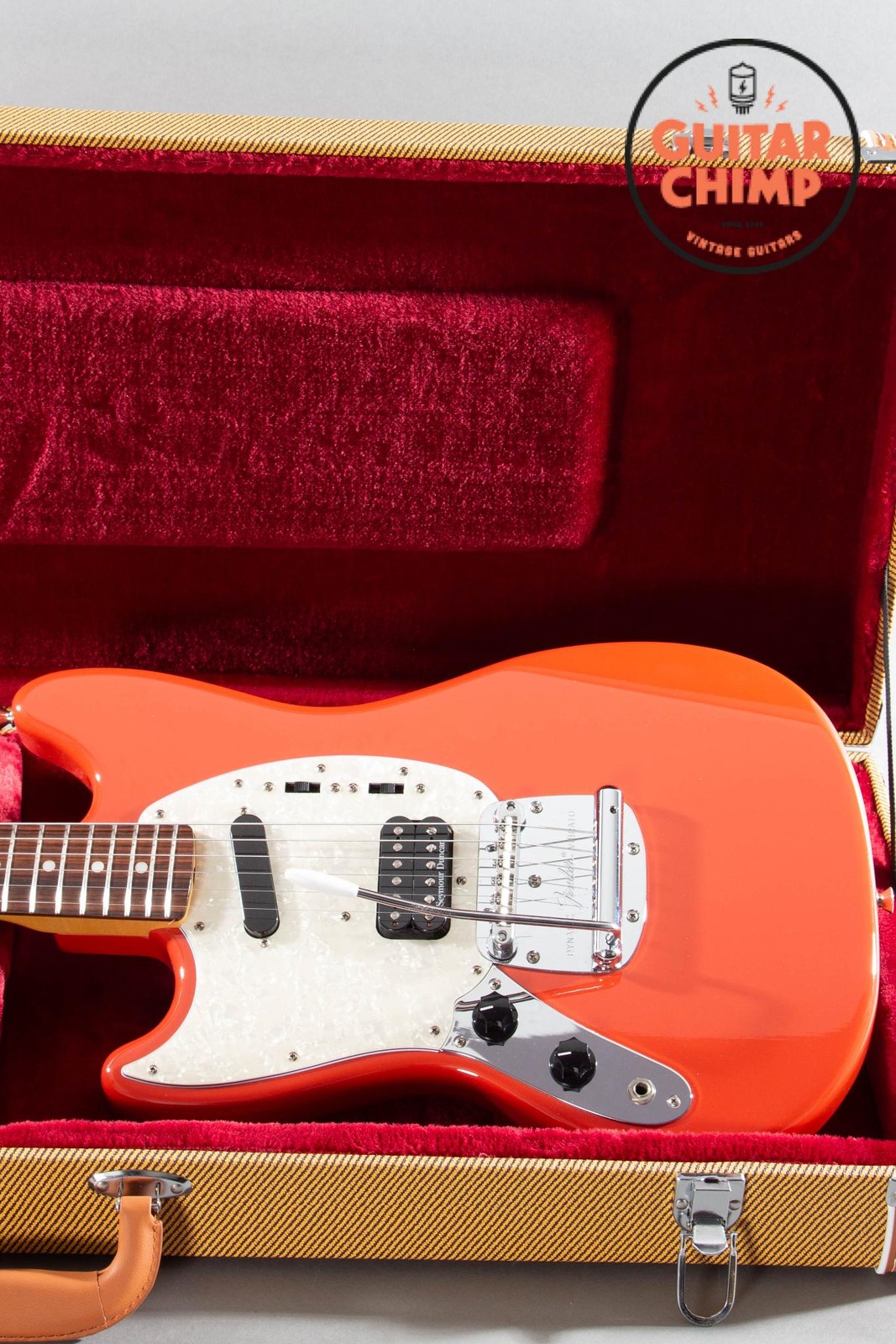 2012 Fender MIJ Japan Kurt Cobain Mustang Left-Handed Fiesta Red HSC