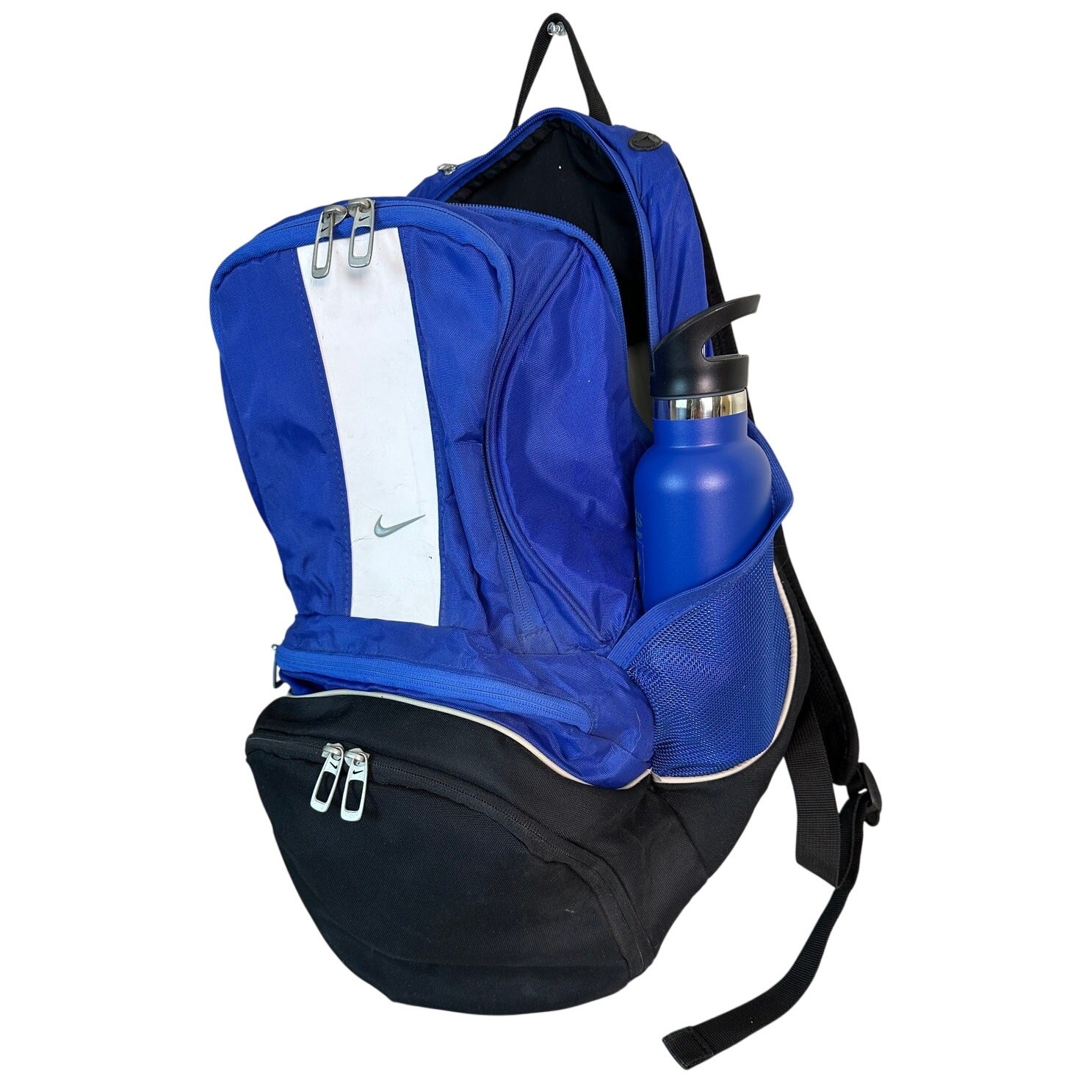 Nike Backpack Blue Black Hiking Camping Travel School Sport Daypack Bag