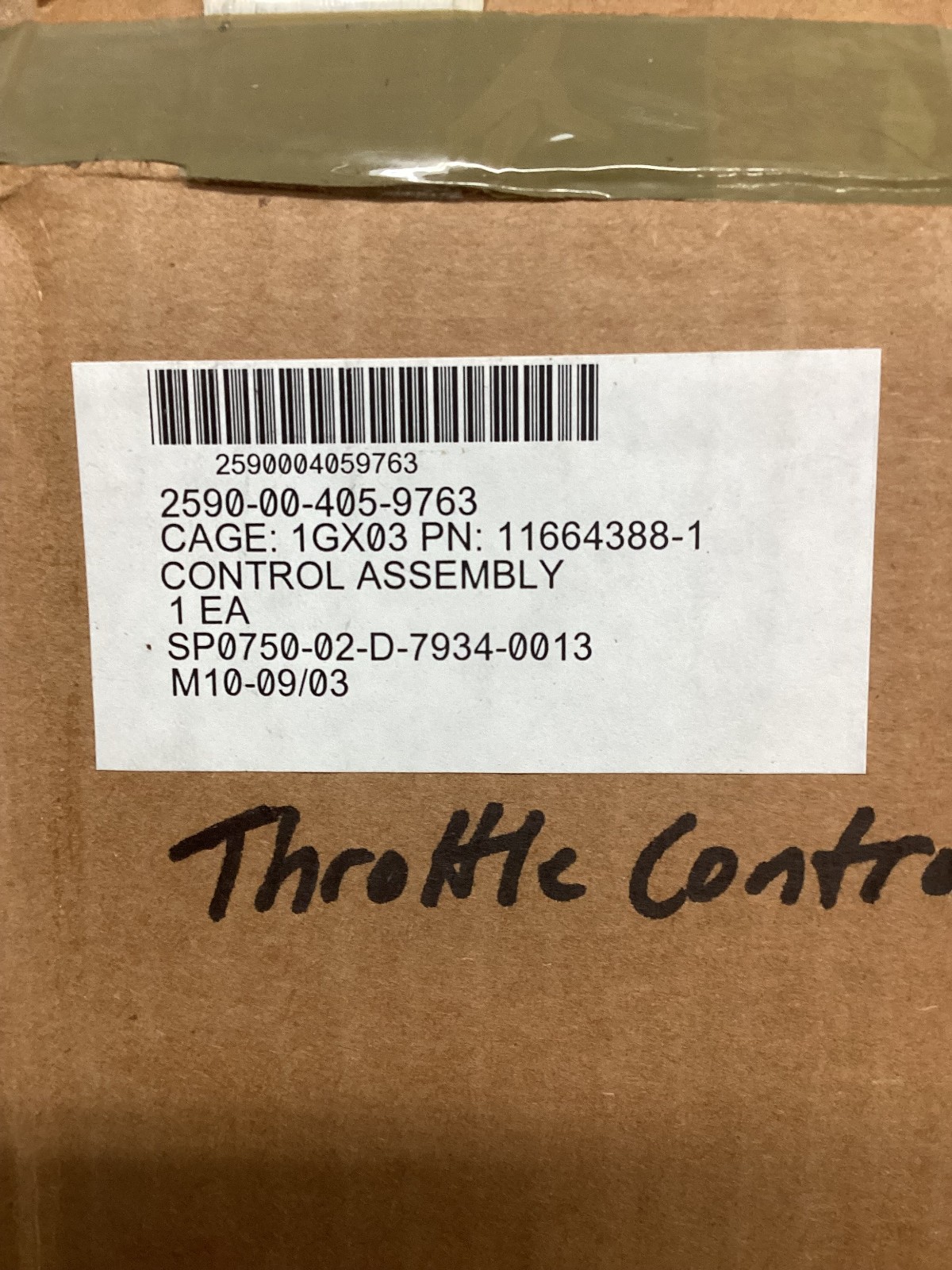 Control cable, Throttle M809 5ton 2590-00-405-9763