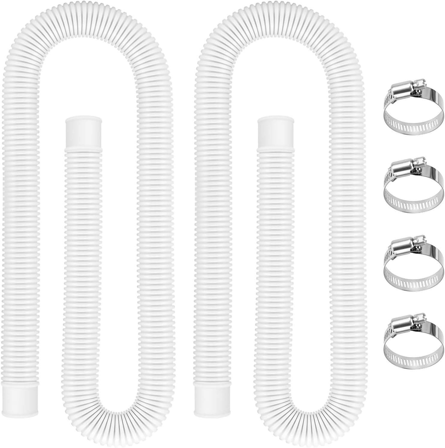 Pool Hoses for Above Ground Pools 1.5" Diameter x 59" Long, 2 Pack 1.5 Inch Abov