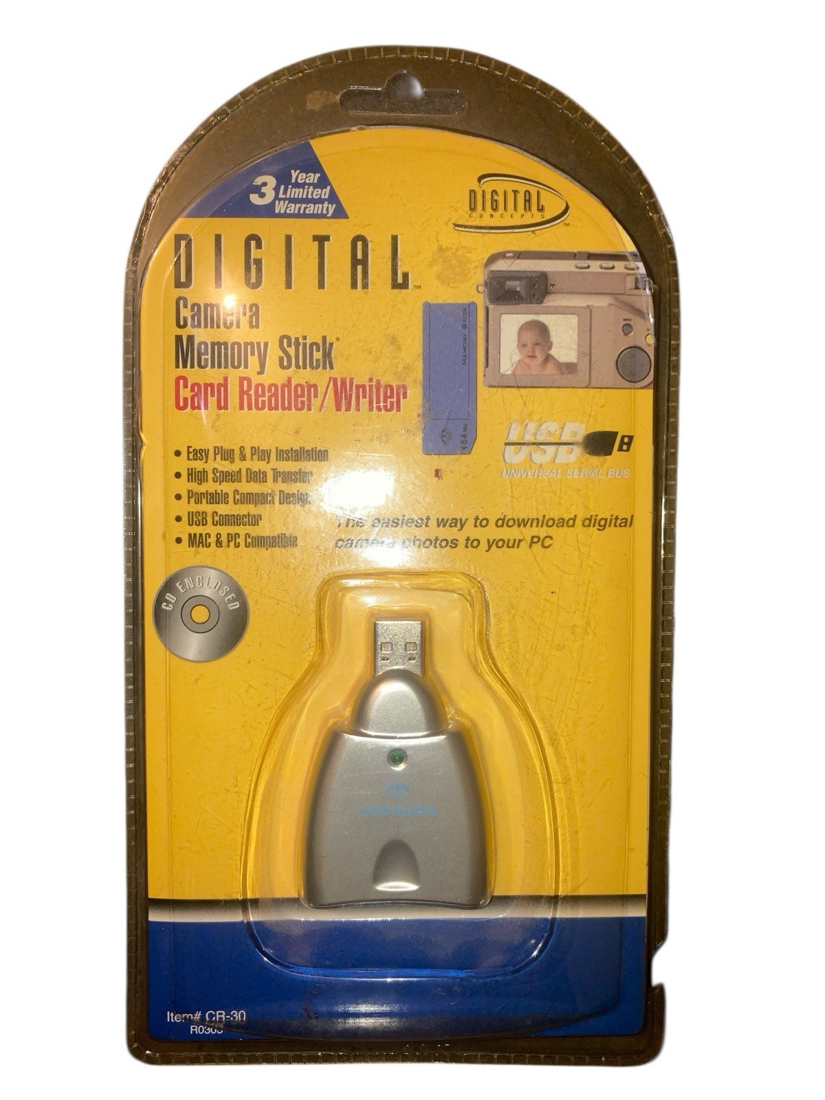 Digital Camera Compact Flash Card Reader/Writer No. CR-30 Factory Sealed