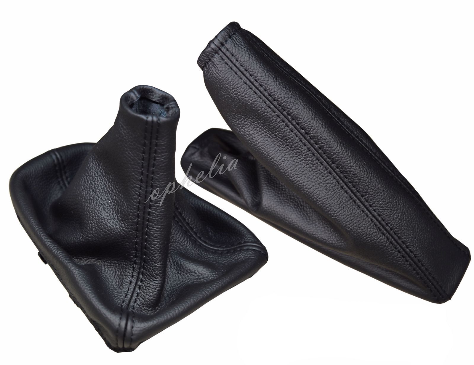 Opel Astra III 3 H 2004-2014 Gear Shift Boot + Handbbrake Gaiter  Black Leather
