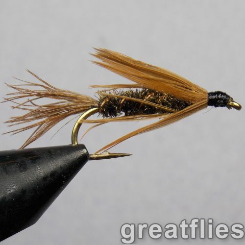 1 dozen (12) - Carey Special - Peacock - WET FLY