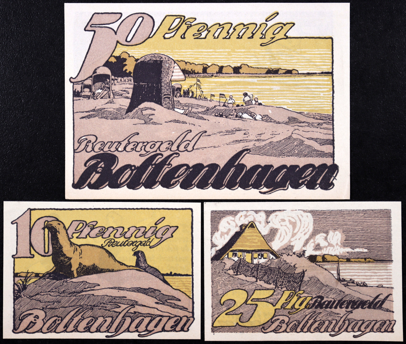 BOLTENHAGEN 1922 Complete Reutergeld Series German Notgeld