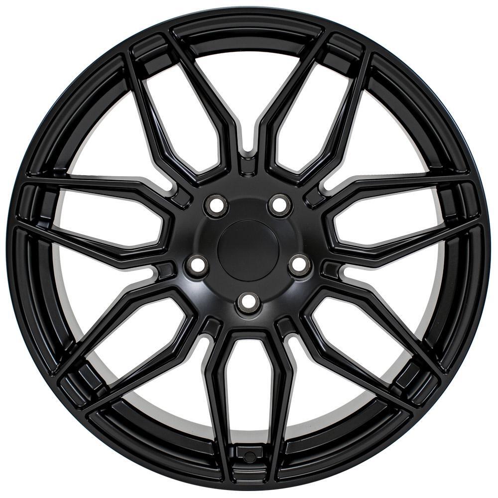 19 inch Front Satin Black Wheel Fits C8 Corvette Style Rim