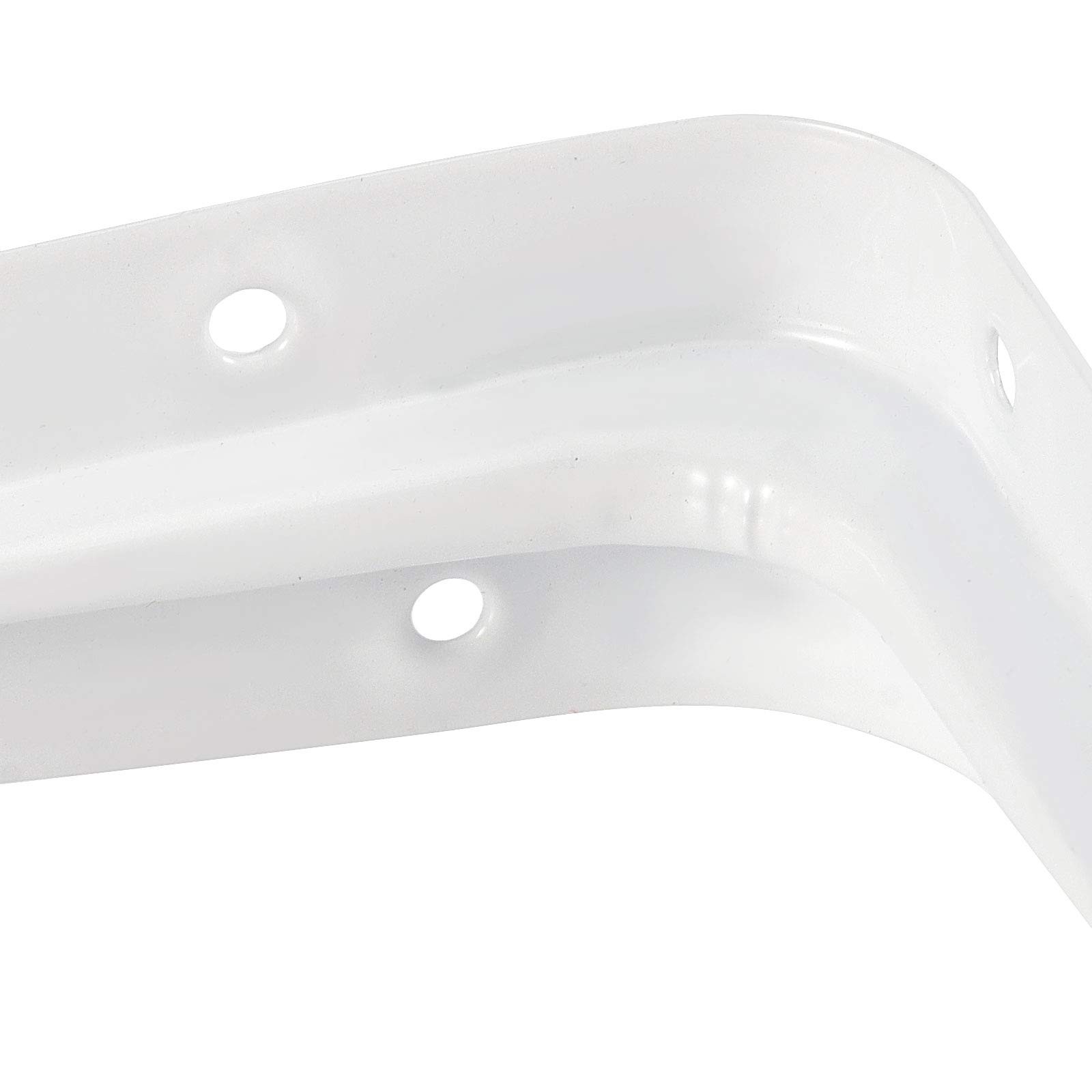 24 PCS 10x12 Inch White Shelf Brackets Heavy Duty L Bracket Angle Hardware