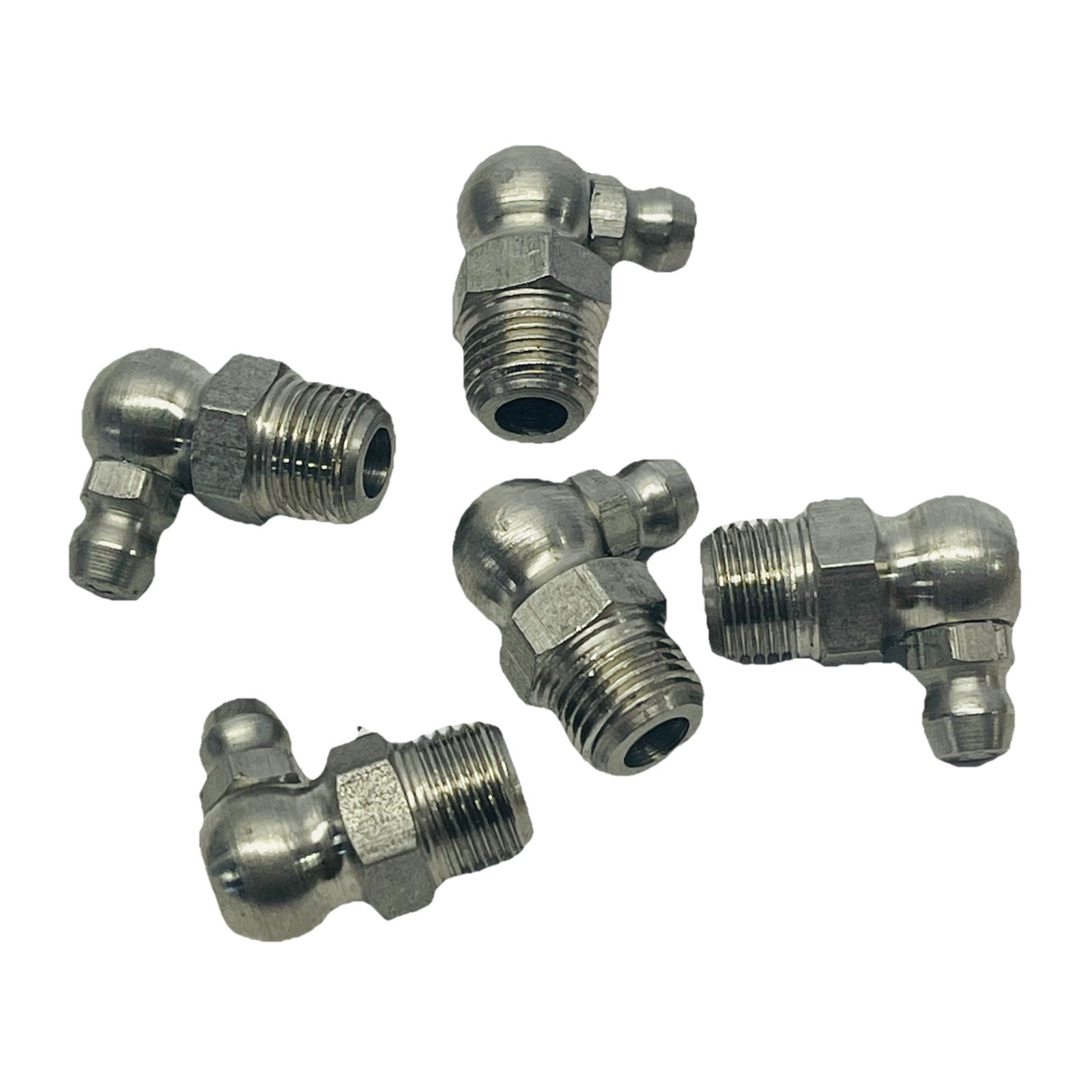 5 PK H1613S 1/8-27PTF 90D SS GREASE FITTING