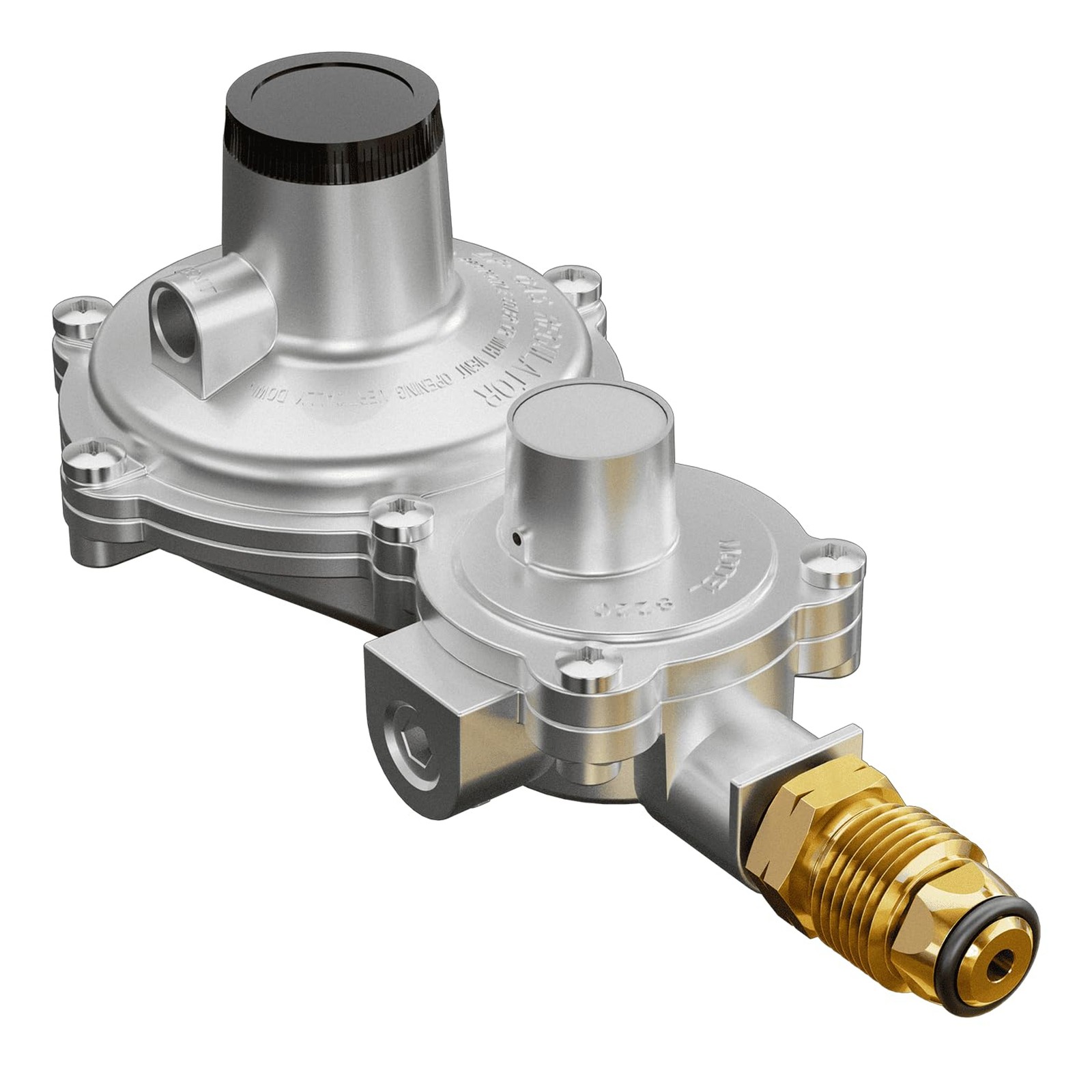 2 Stage Propane Regulator with POL | Propane Tank Regulator for RV, Vans, Traile