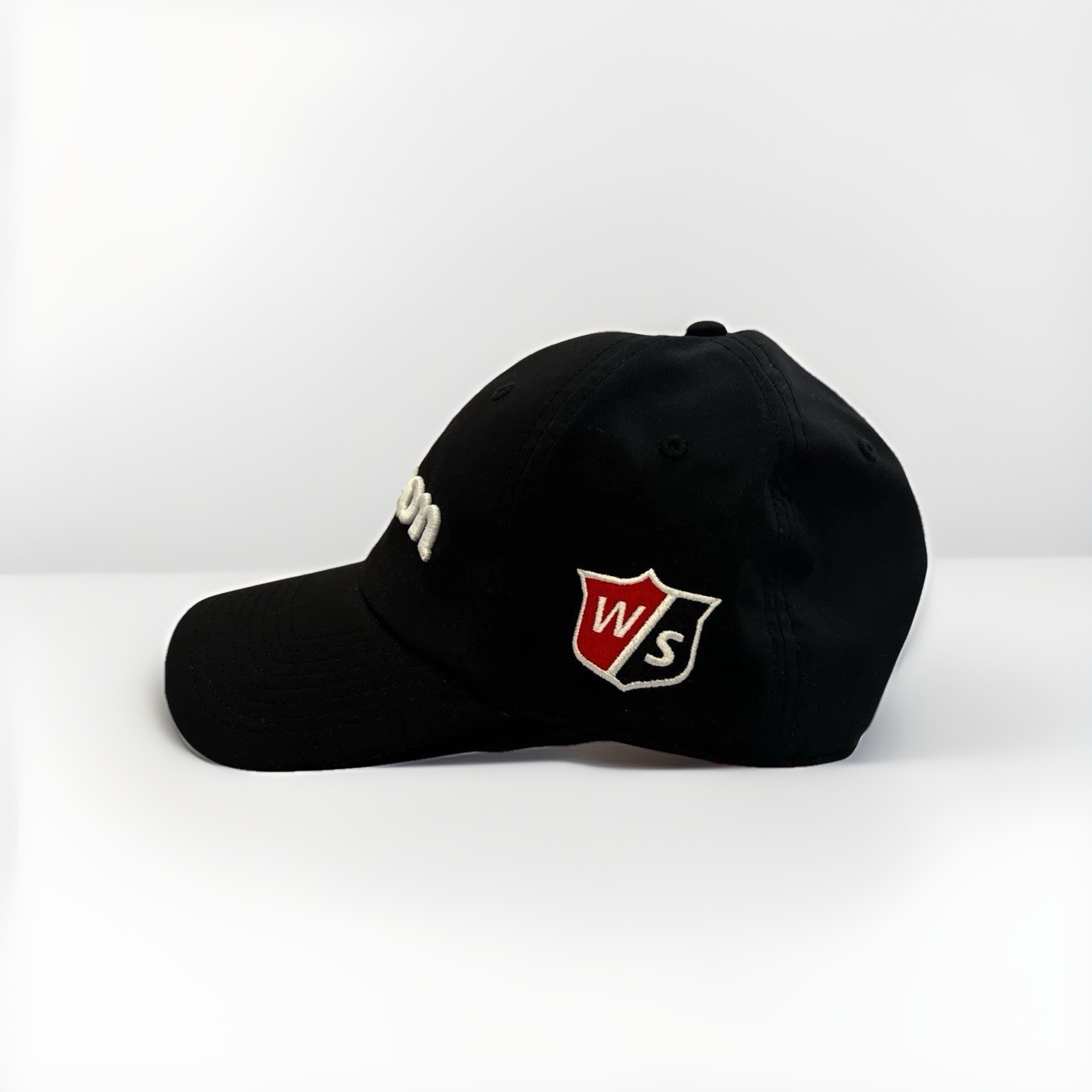 Wilson Black Snapback Hat Junior 97% Polyester 3% Elastane Dow WS Logo