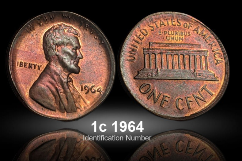 1964 P Lincoln Cent BU LARGE SAUCER SHAPED ERROR
