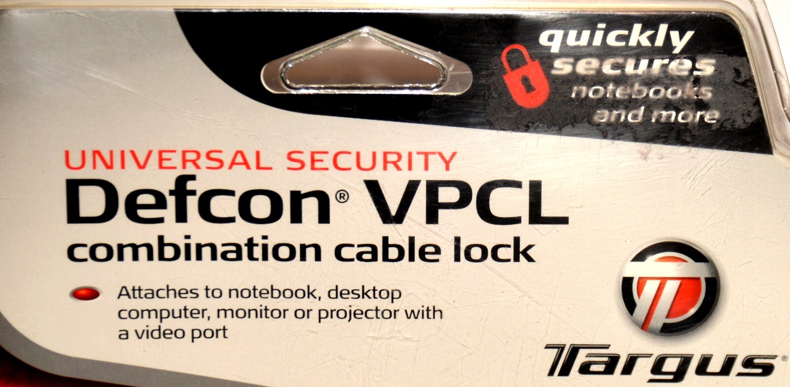 Targus Universal Security Defcon VPCL Combination Cable Lock - New
