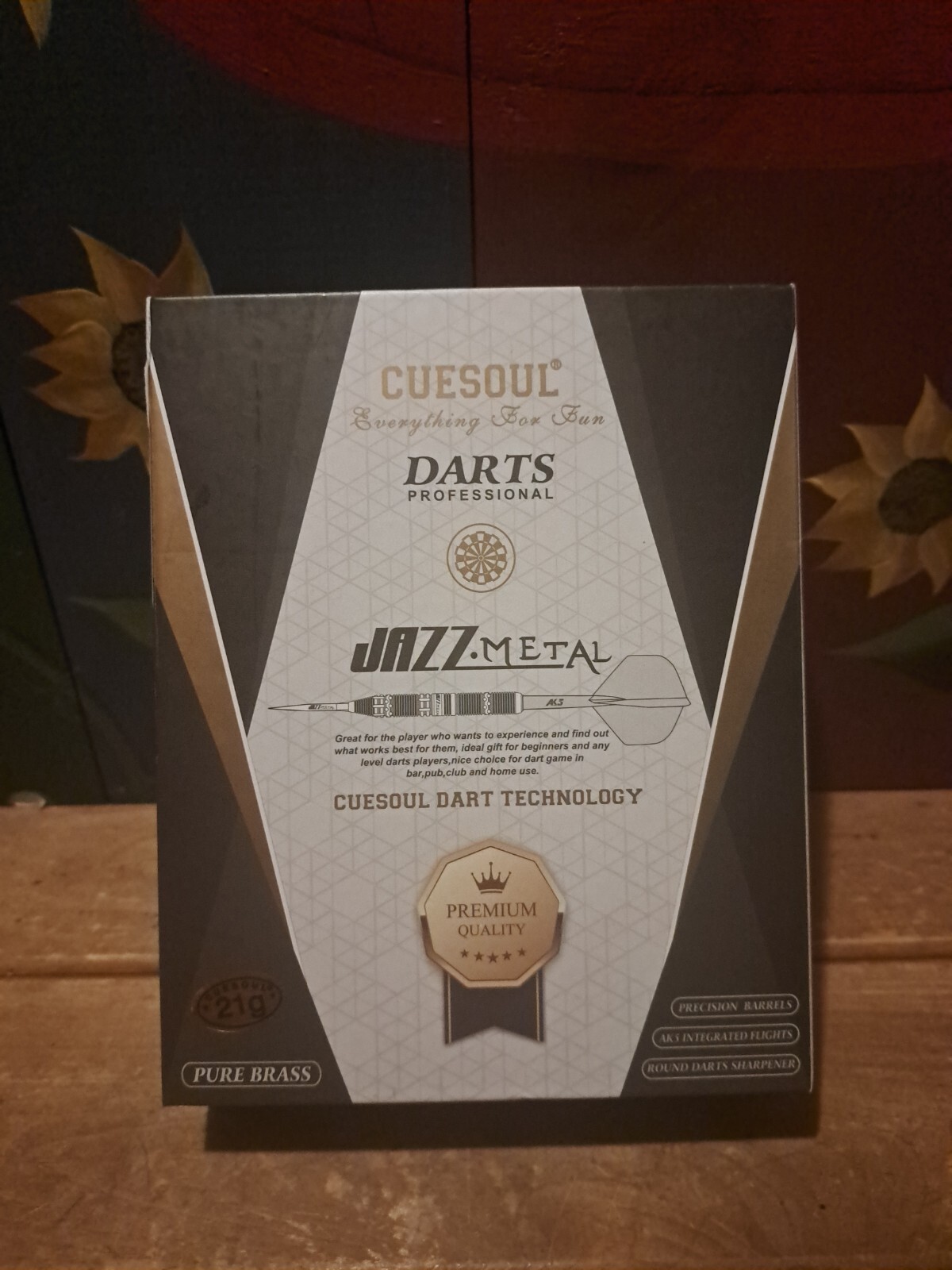 CUESOUL JAZZ-METAL series 21g Steel tip darts set + AK5 Shaft integrated type