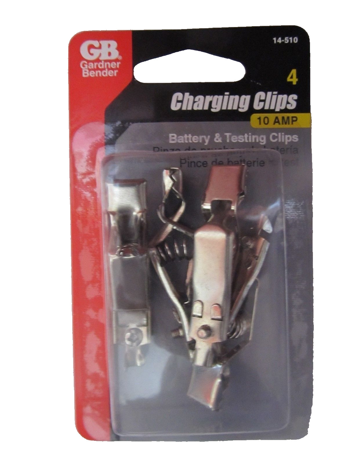 Battery Charging Clips GB  2" 4 Pack #14-510  NEW in package