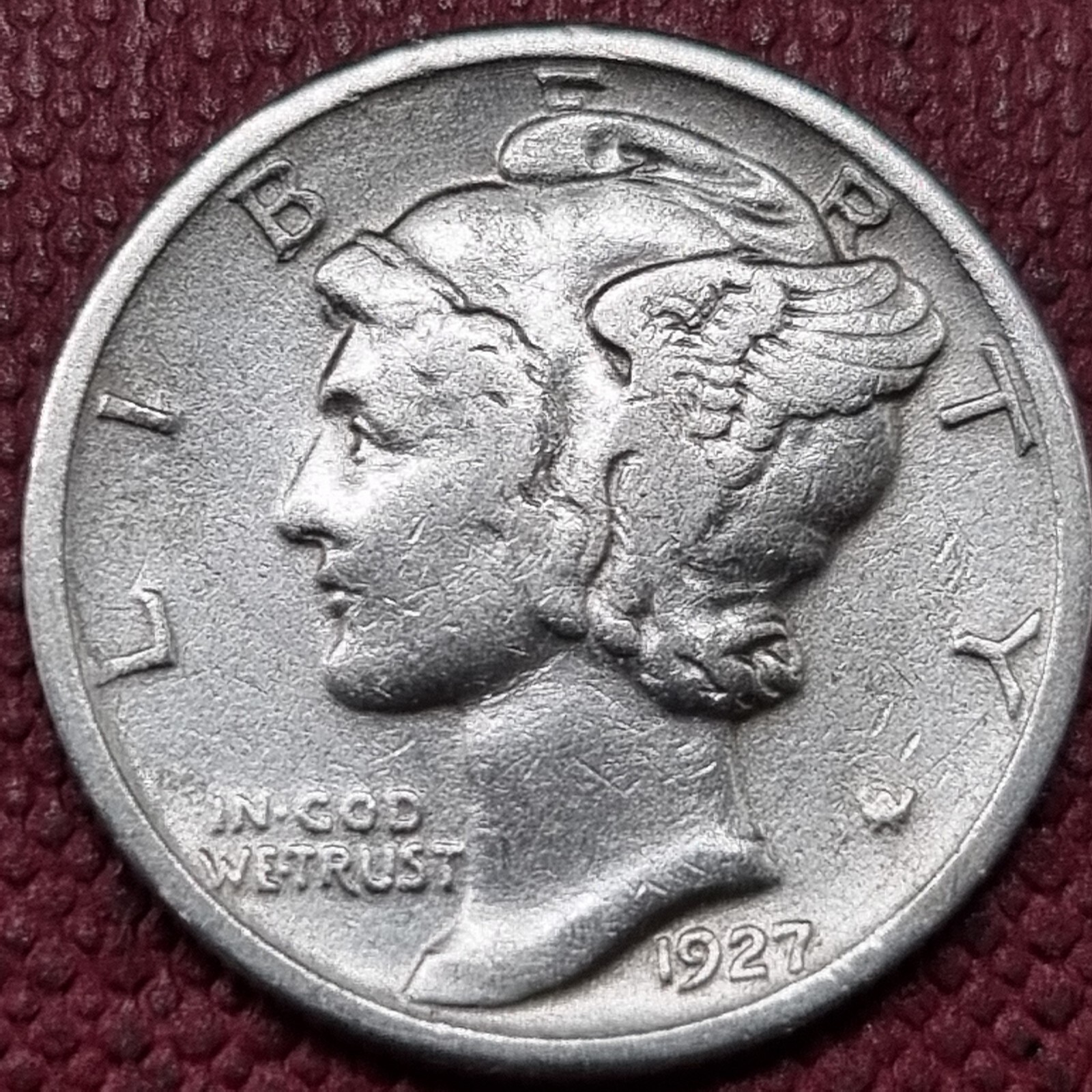 1927 Mercury Dime 10c Better Grade XF Details #77394