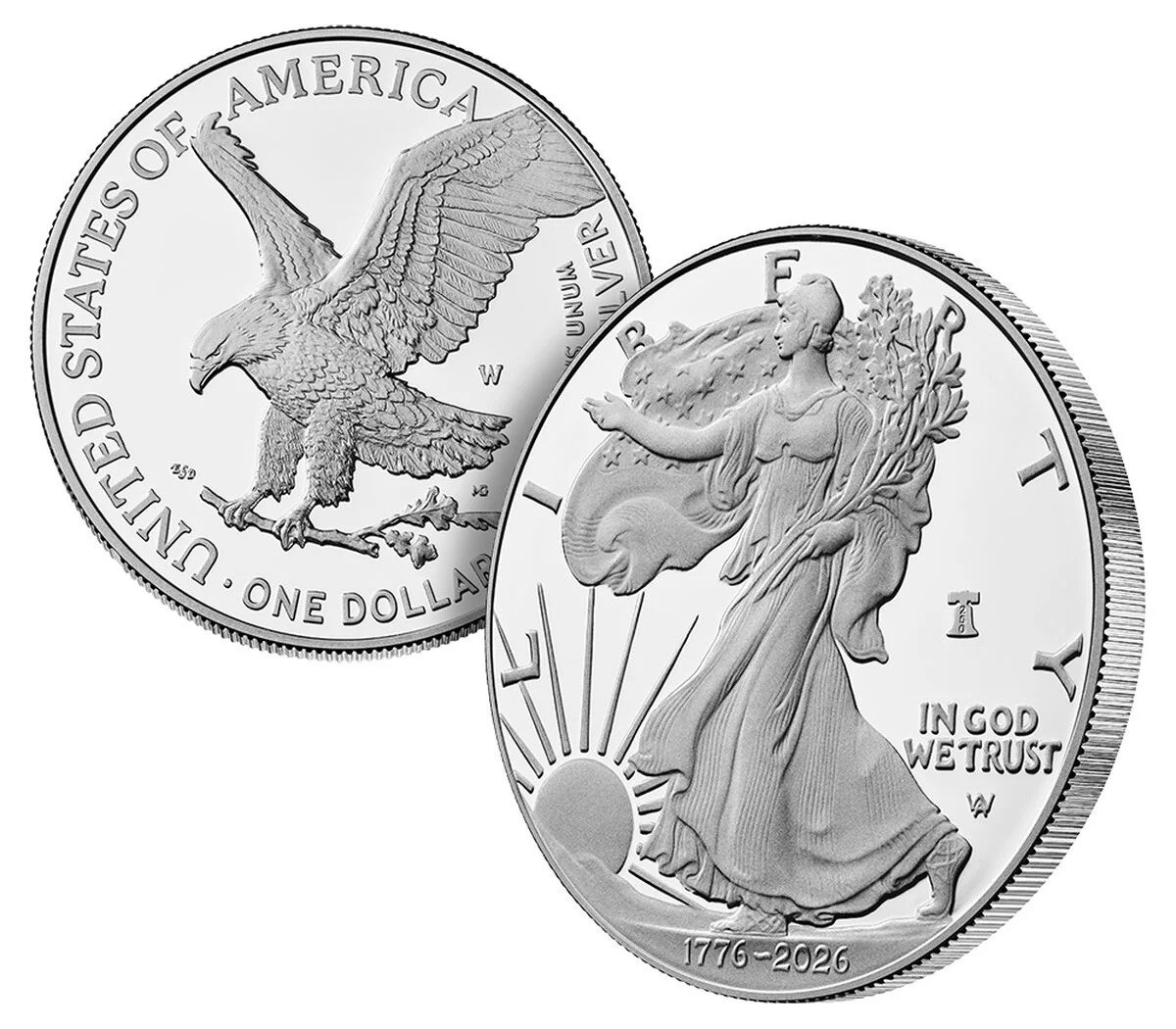 American Eagle 2026 One Ounce Silver W Proof Coin 250th Privy