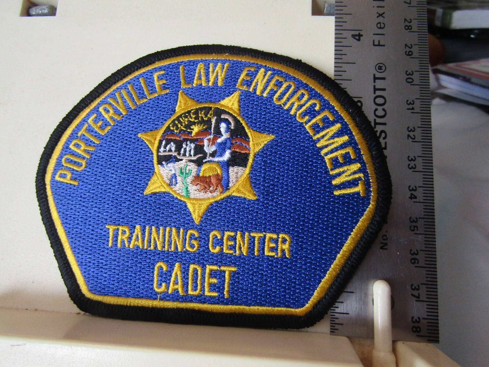 Porterville Law Enforcement Training Center Cadet patch 4.7" California CA
