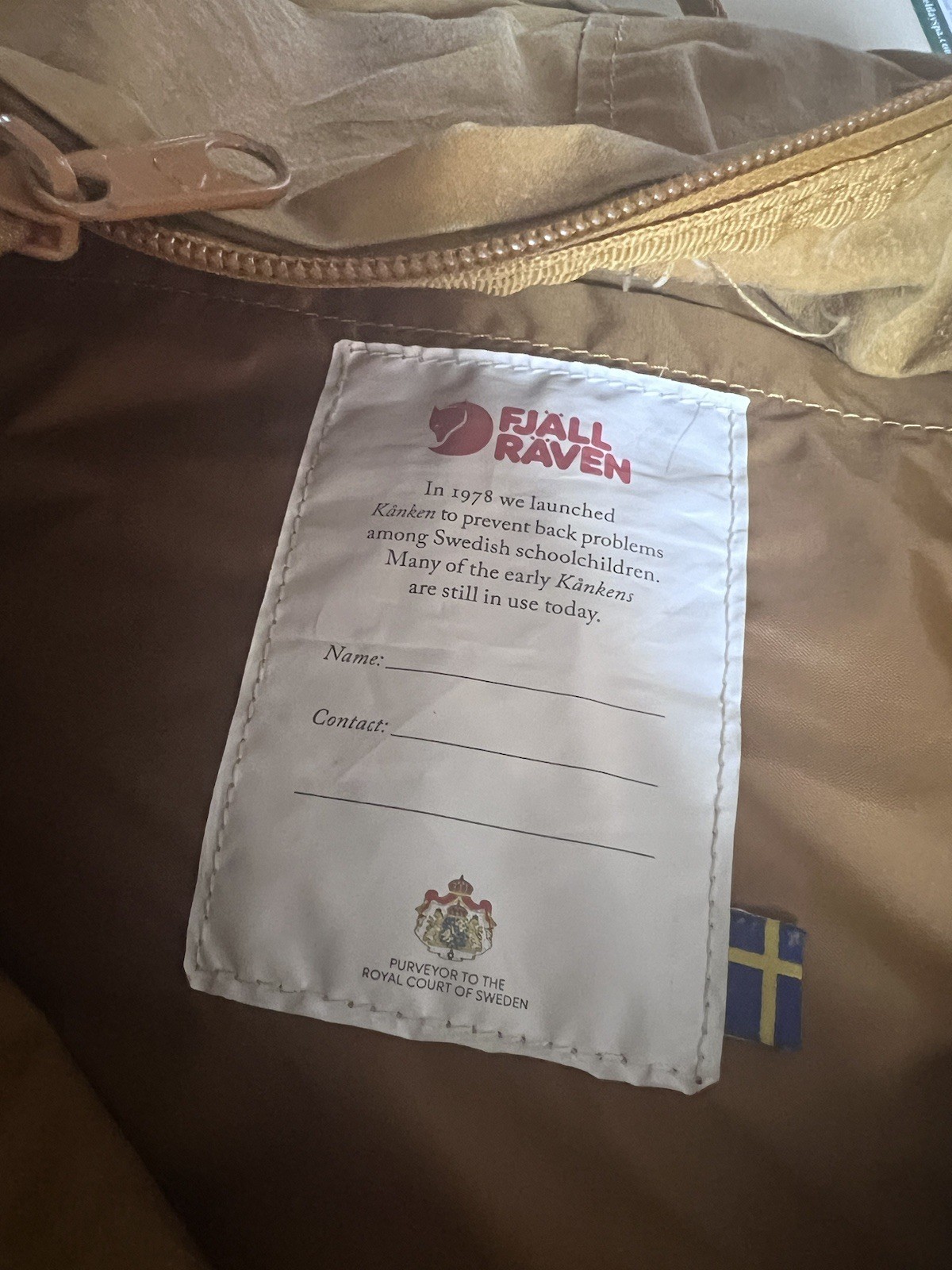 Fjallraven Kanken Mustard Backpack