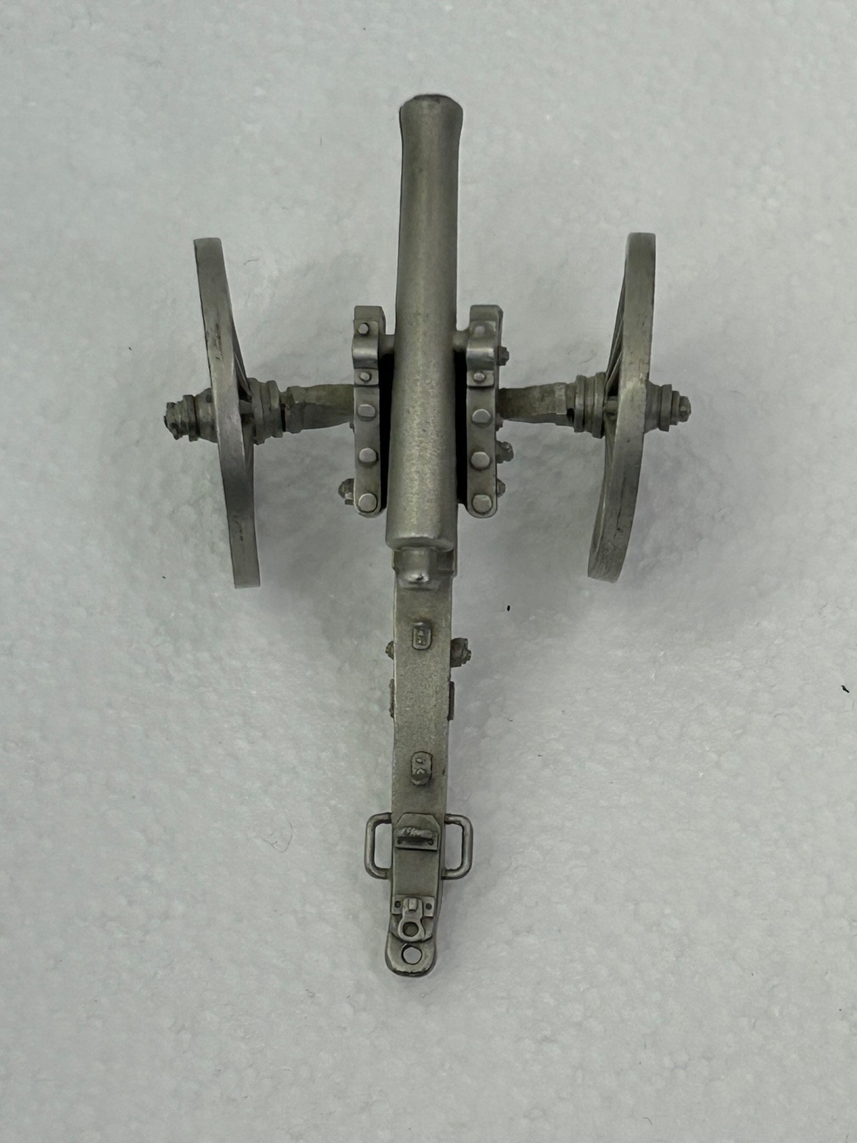 Small Pewter Army Cannon Display