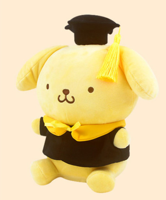 Sanrio Characters Official Plush Doll Series Graduation Pompompurin 10" Stuffed