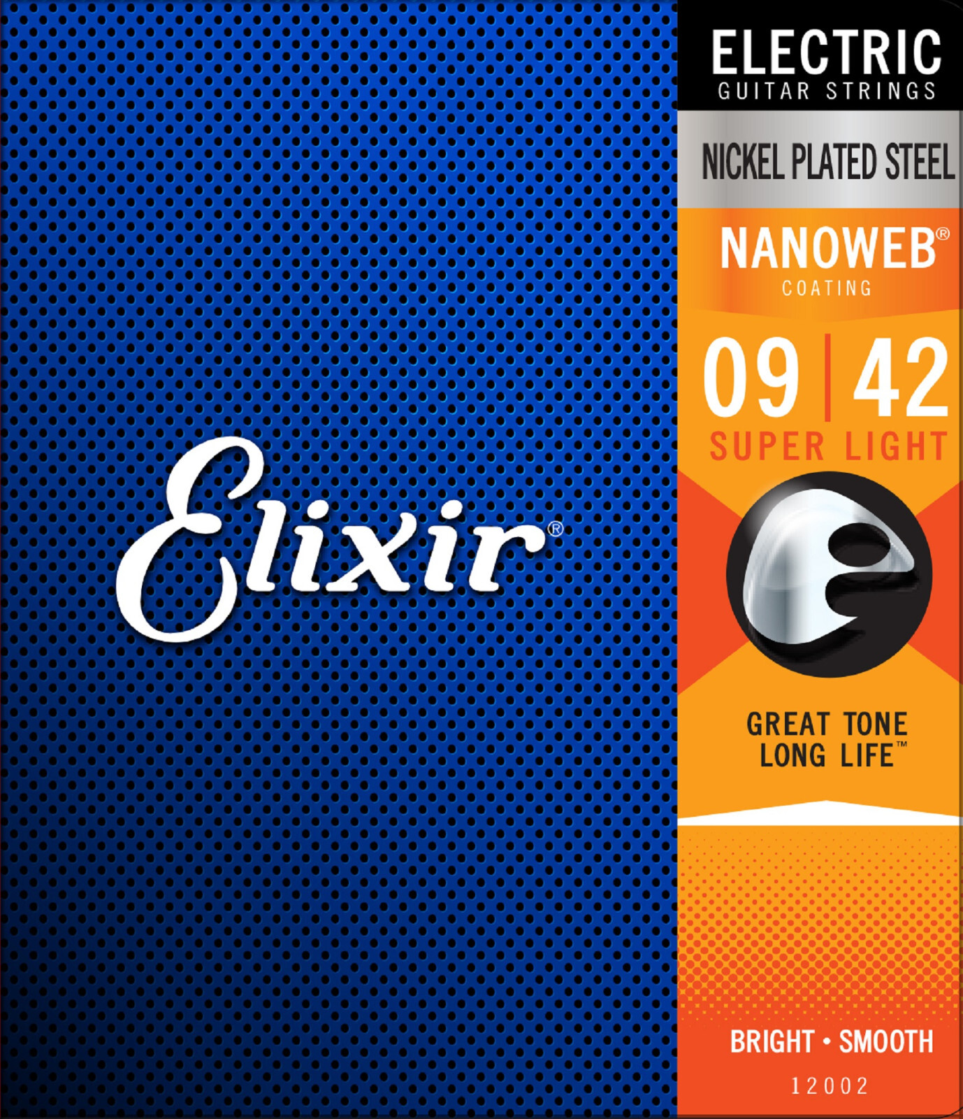 Elixir® 12002 Electric Strings with NANOWEB® Coating, Super Light (.009-.042)