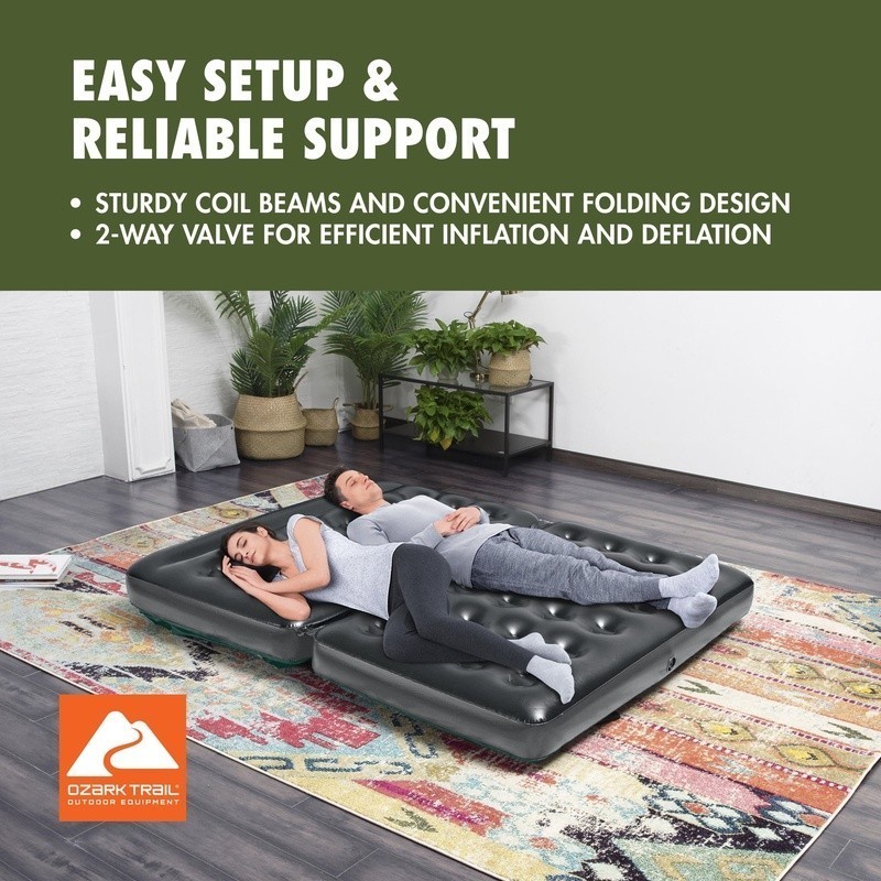 5-in-1 Inflatable Couch Adjustable Portable Double Sofa Bed Recliner Supportive