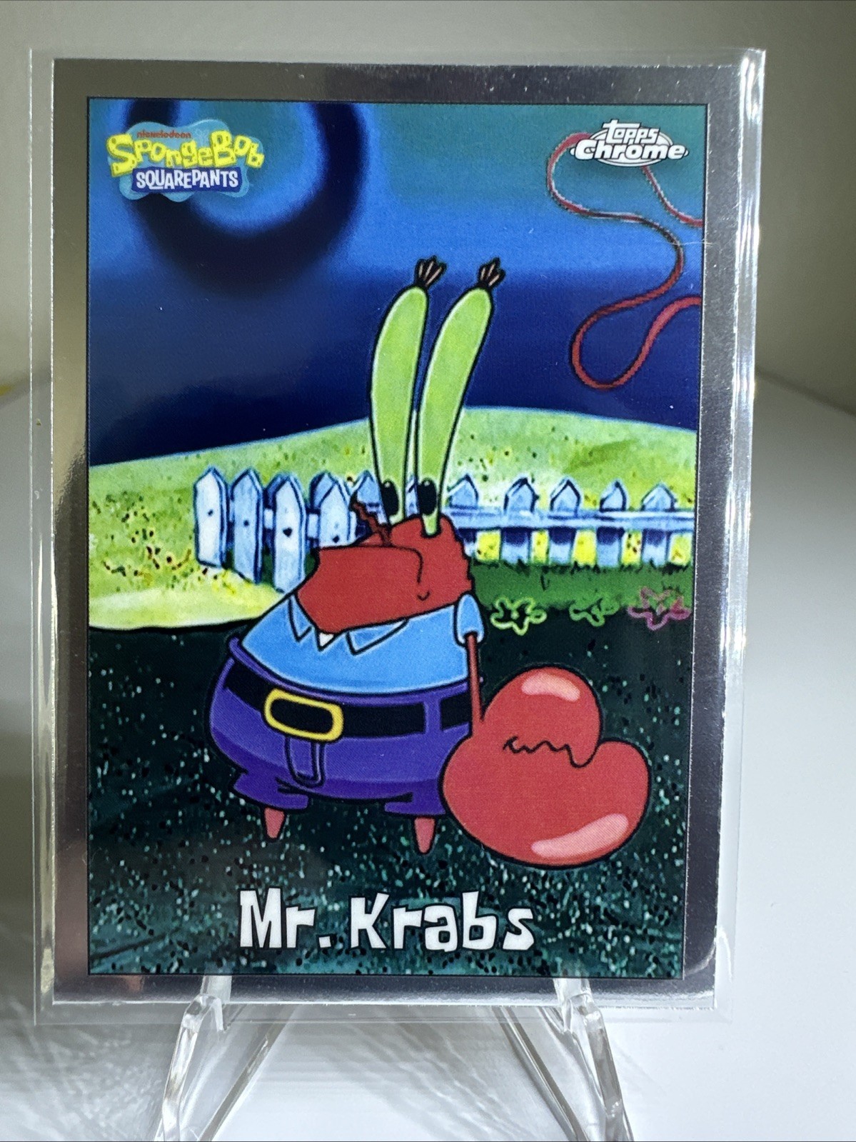 Mr Krabs No.28 SpongeBob Topps Chrome 2025 Anniversary Near Mint 25th