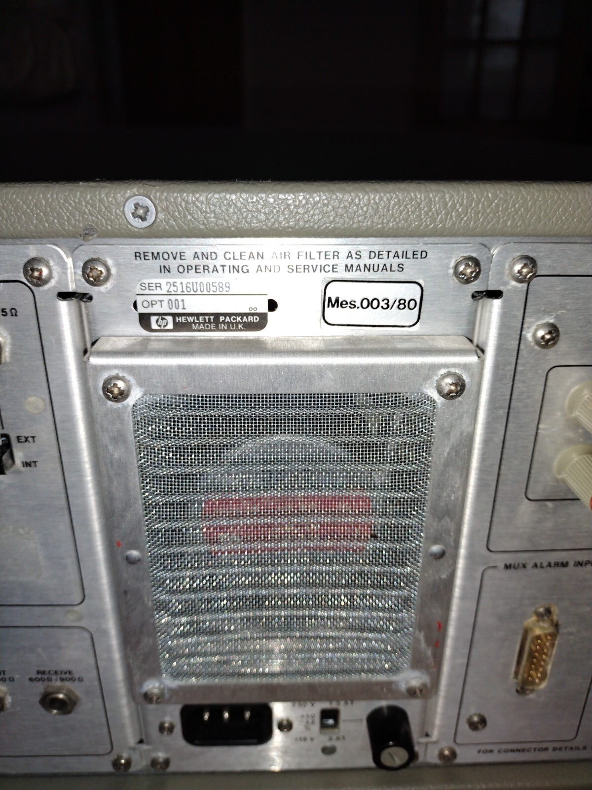 HEWLETT-PACKARD 3779D PRIMARY MULTIPLEXER ANALYZER