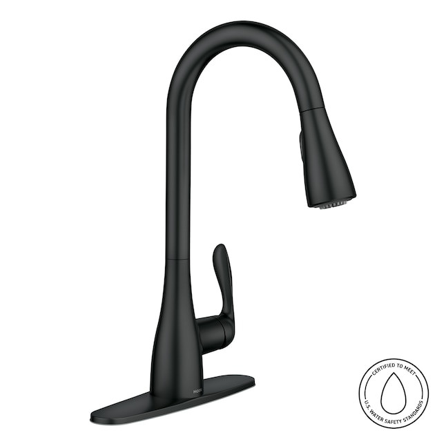Moen Georgene 87912BL Matte Black One-Handle High Arc Pulldown Kitchen Faucet