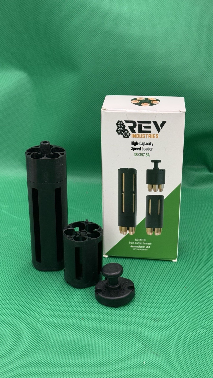 Rev Industries 38/357 Speed Loader – High-Capacity 3-in-1 Reloader 5,10,15 Shot