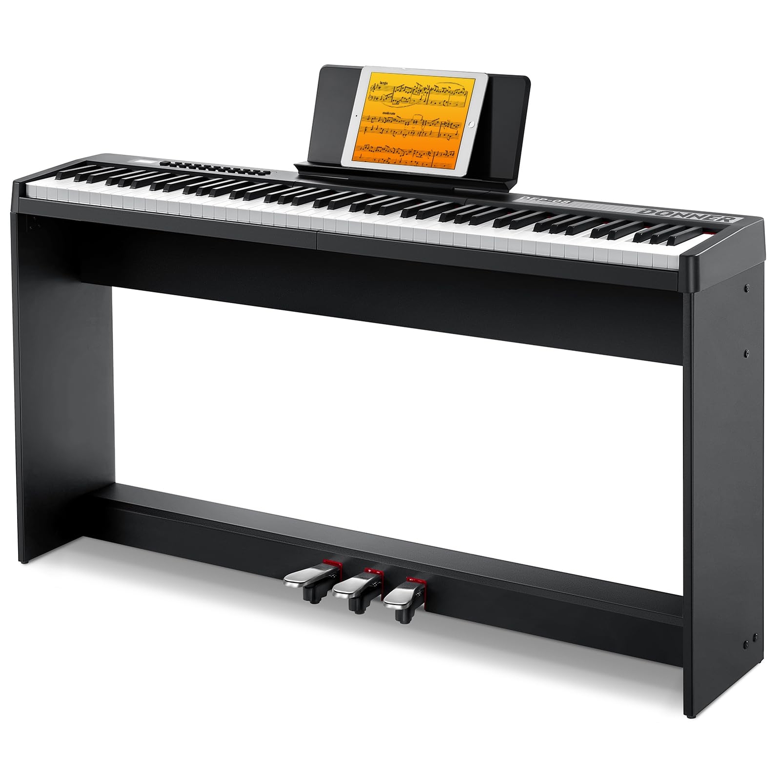 Donner Digital Piano Keyboard Velocity-Sensitive 88 Keys with Removable Piano St
