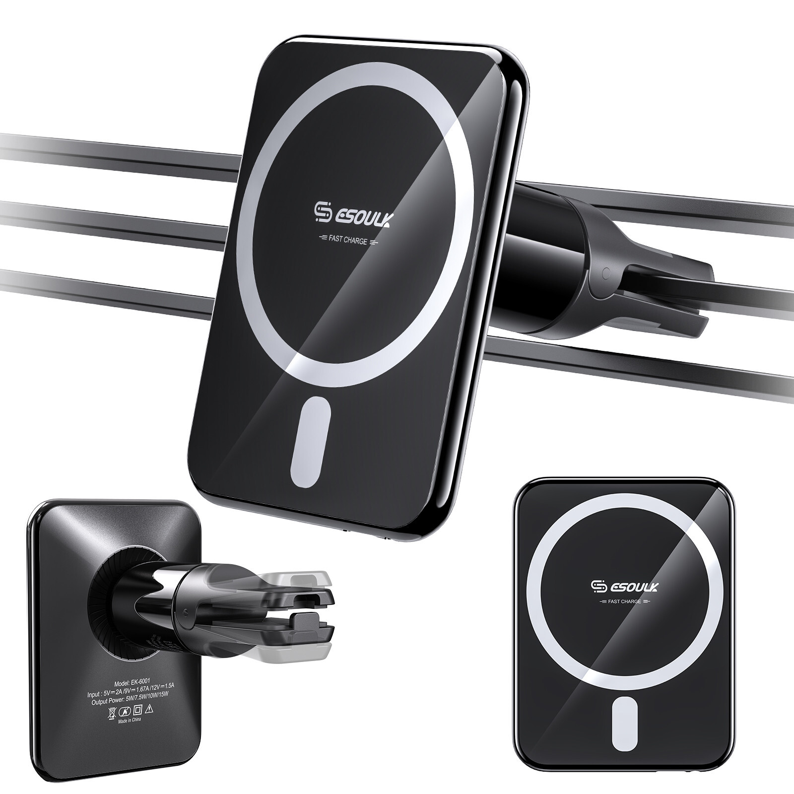 15W Wireless Magnetic Charger Car Mount Holder For Phone 13 14 15 16 Pro Max