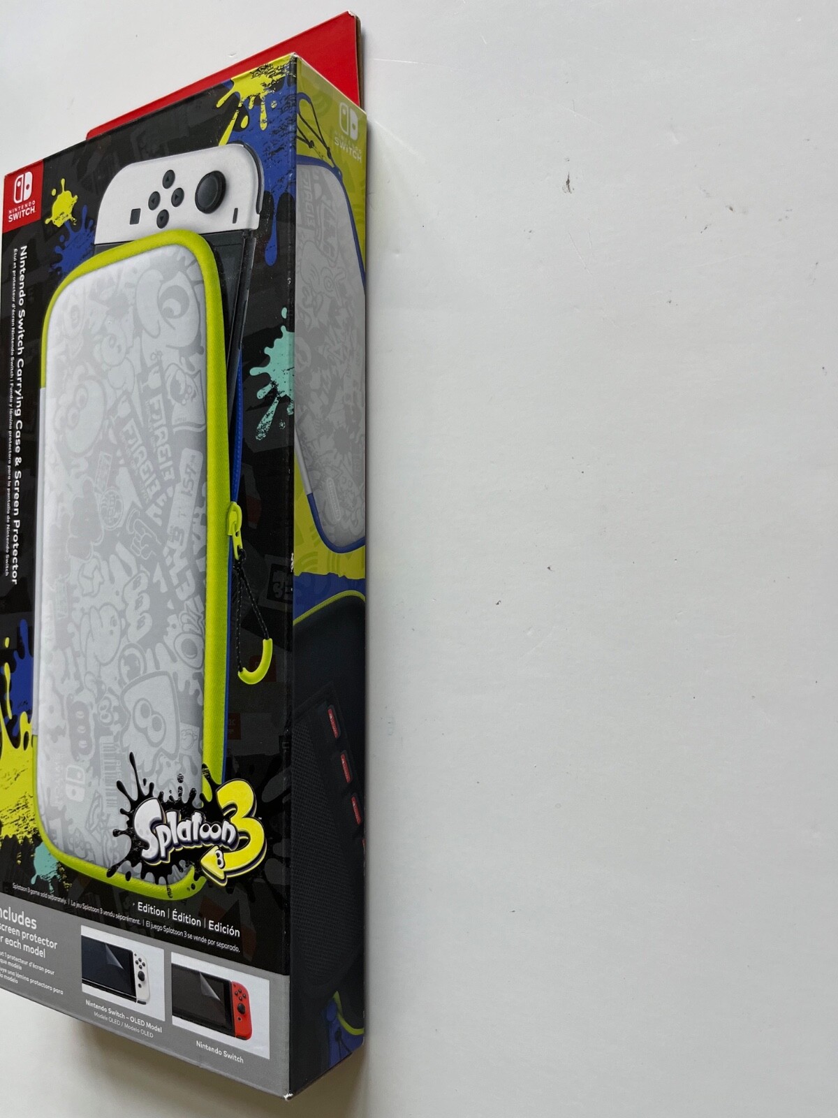 Splatoon 3 Nintendo Switch Carrying Case & Screen Protector Brand New Ships Fast