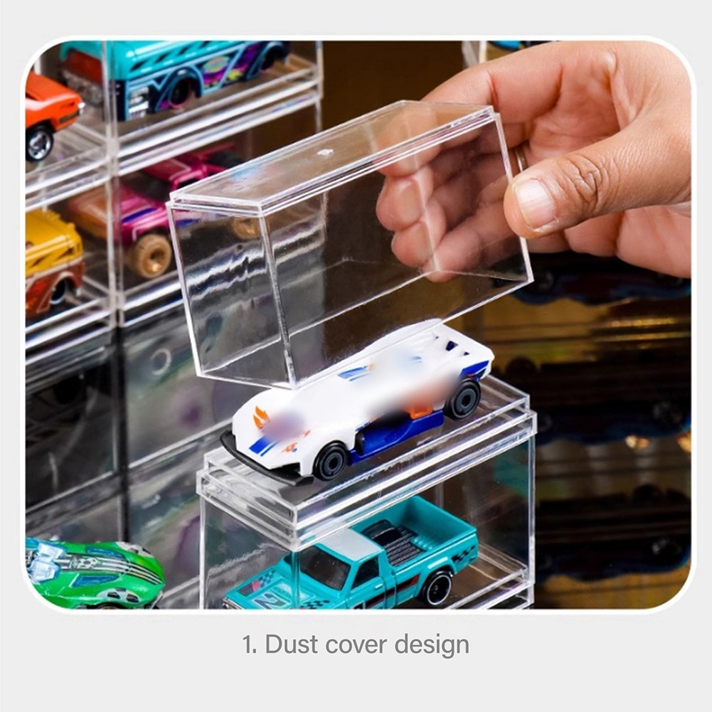 5PCS Toy Car Model Display Boxes 1/64 Scale, Model Car Display Case Protector