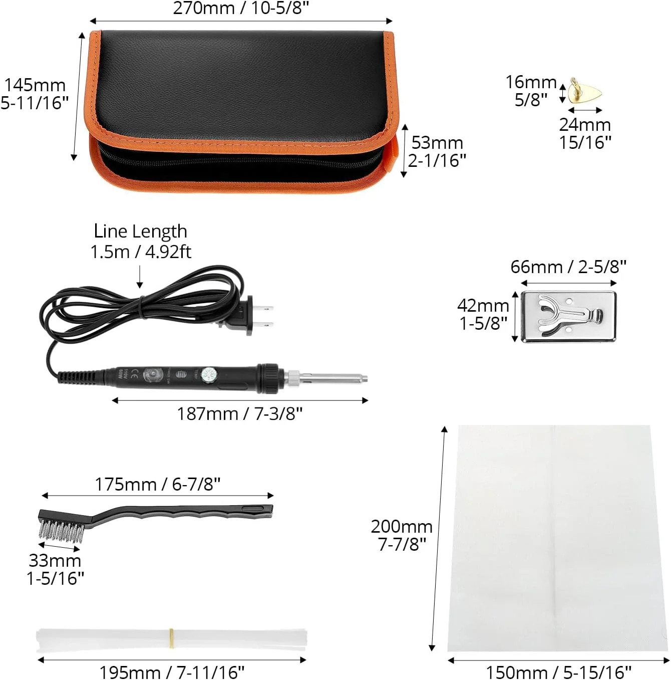 Plastic Welding Kit for Surface Repair - 80W, 110V, Adjustable Temperature 200-4