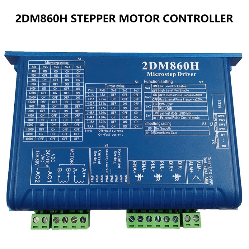 Stepper Motor Controller 2DM860H 2 Phase Digital Stepper Motor Driver Module