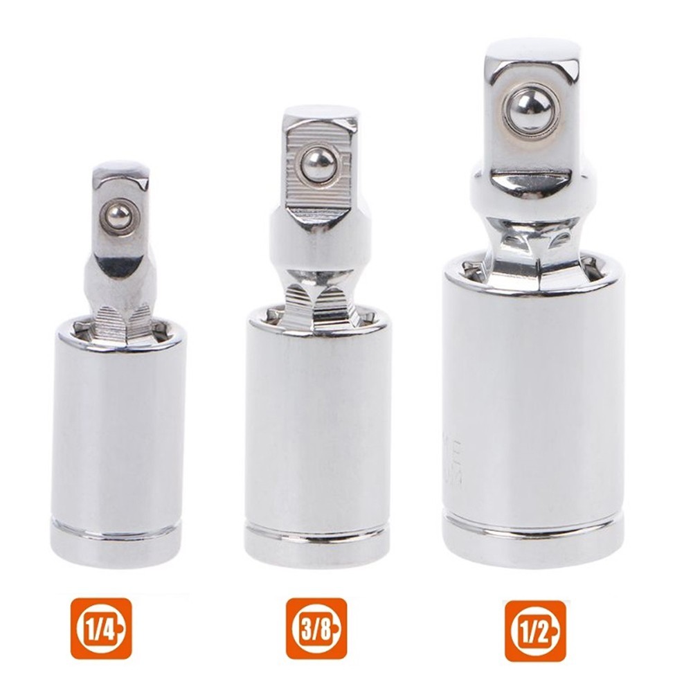 Degree Socket Adapter 1/4\" 3/8\" 1/2\" Chrome Vanadium Steel