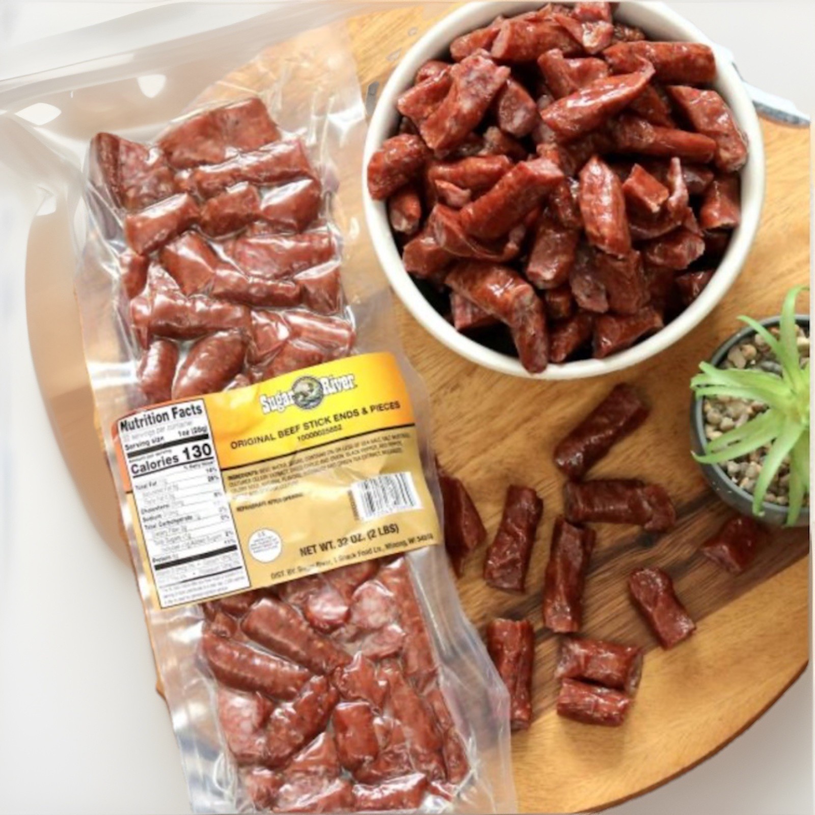 2 PK- Sugar River ORIGINAL Beef Stick Ends & Pieces 32 oz.
