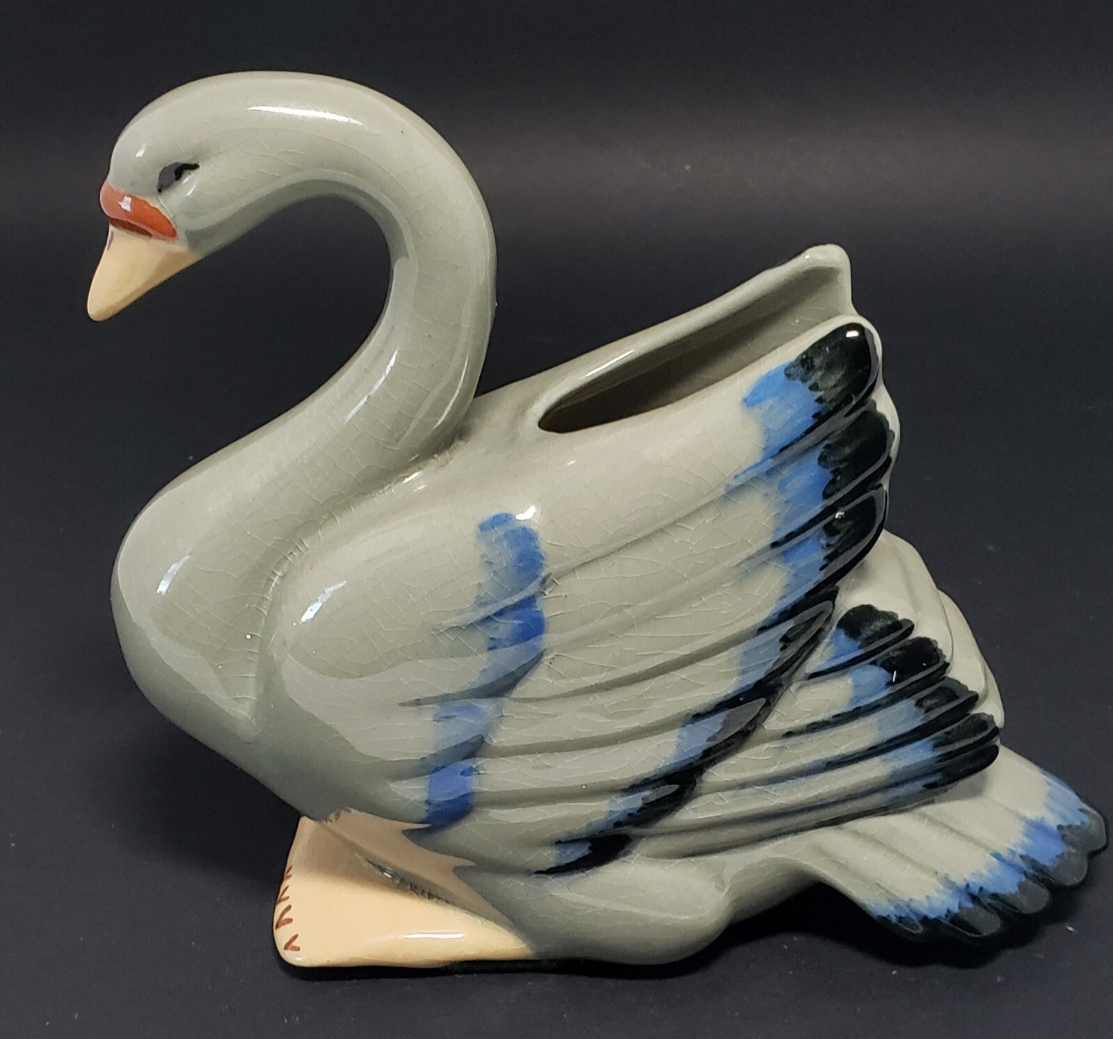 Robert Simmons Swan Planter 6 in x 7 in California Signed 1950's Provenance Note