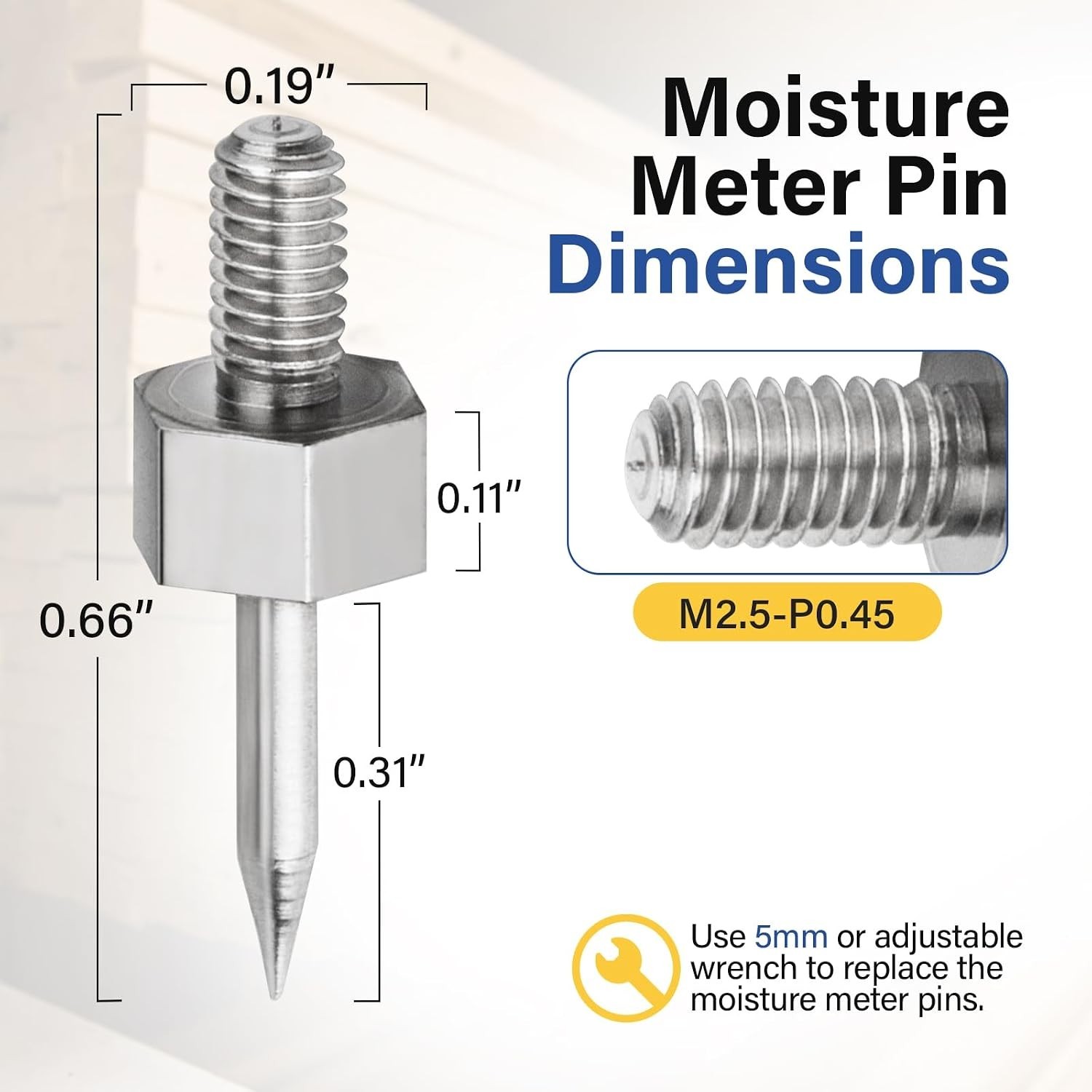 Moisture Meter Pins Replacement for General Tools , RHMG650 & RHMG700DL Moist...