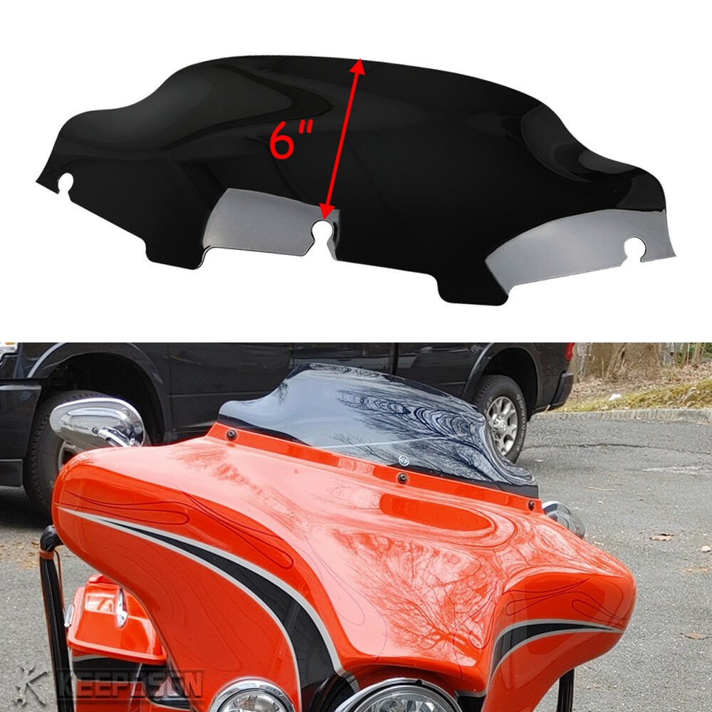 6" Wave Windshield Windscreen Fairing For Harley Electra Glide Classic CVO 2004