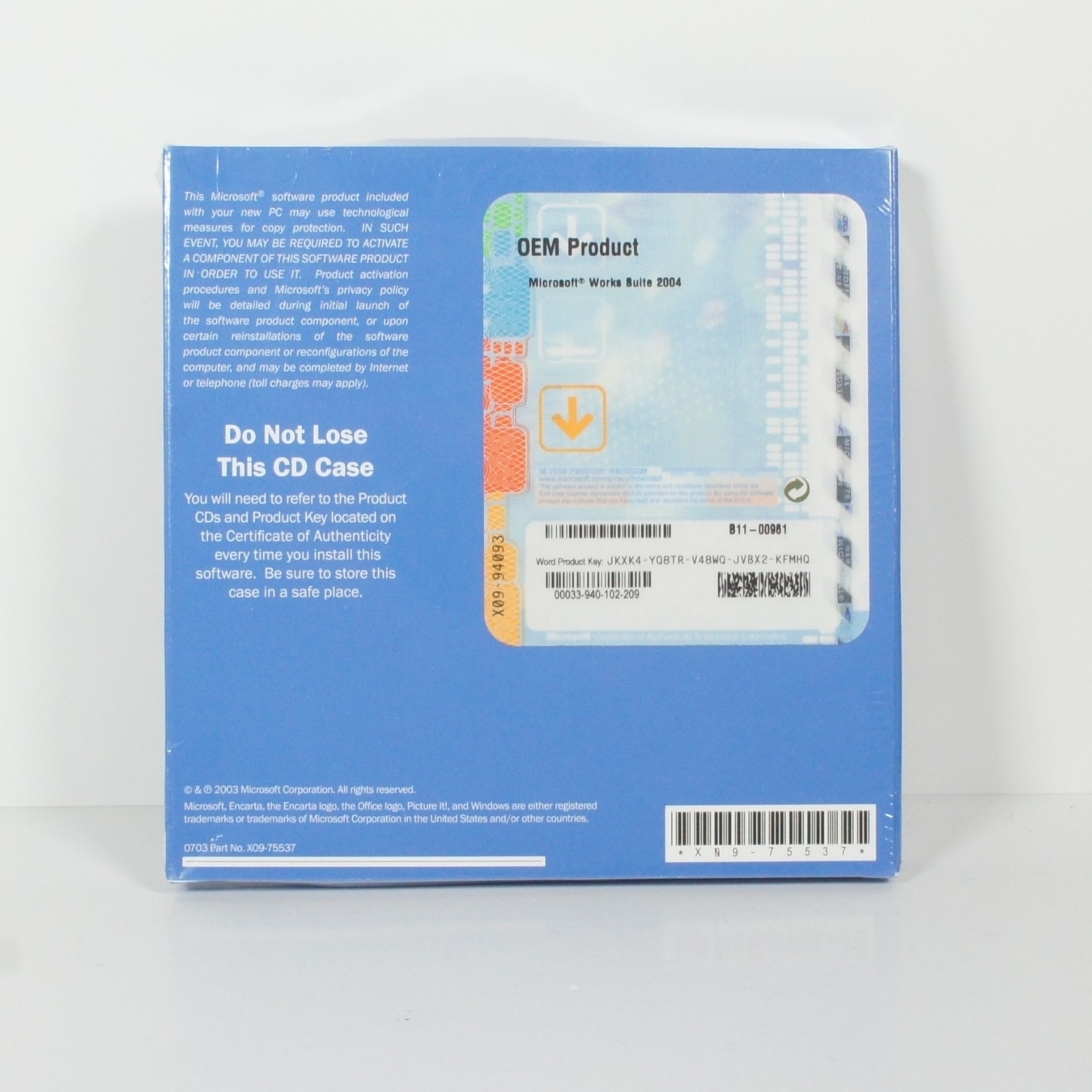 Microsoft Works Suite 2004 Software PC CD Software w/ Product Key - SEALED