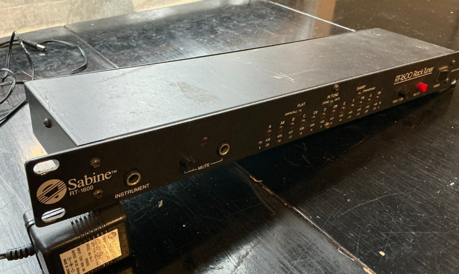 Sabine RT-1600 Rack Tuner ~ Flat In-Tune Sharp ~ Transpose