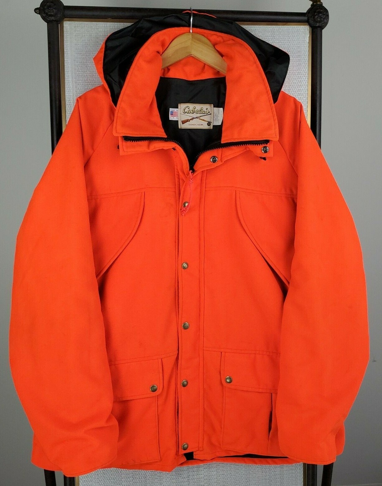 VTG CABELAS Size 2XL Made in USA Gore-Tex Hooded Mens Jacket Coat Game Pouch