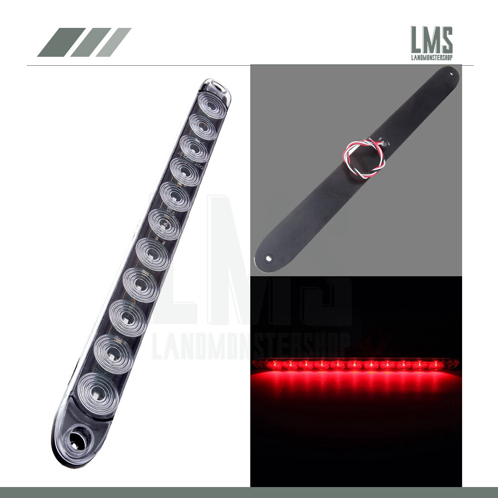1pcs 15" Clear/Red 11 LED Trailer Truck RV Stop Tail Turn brake Light Bar Sealed