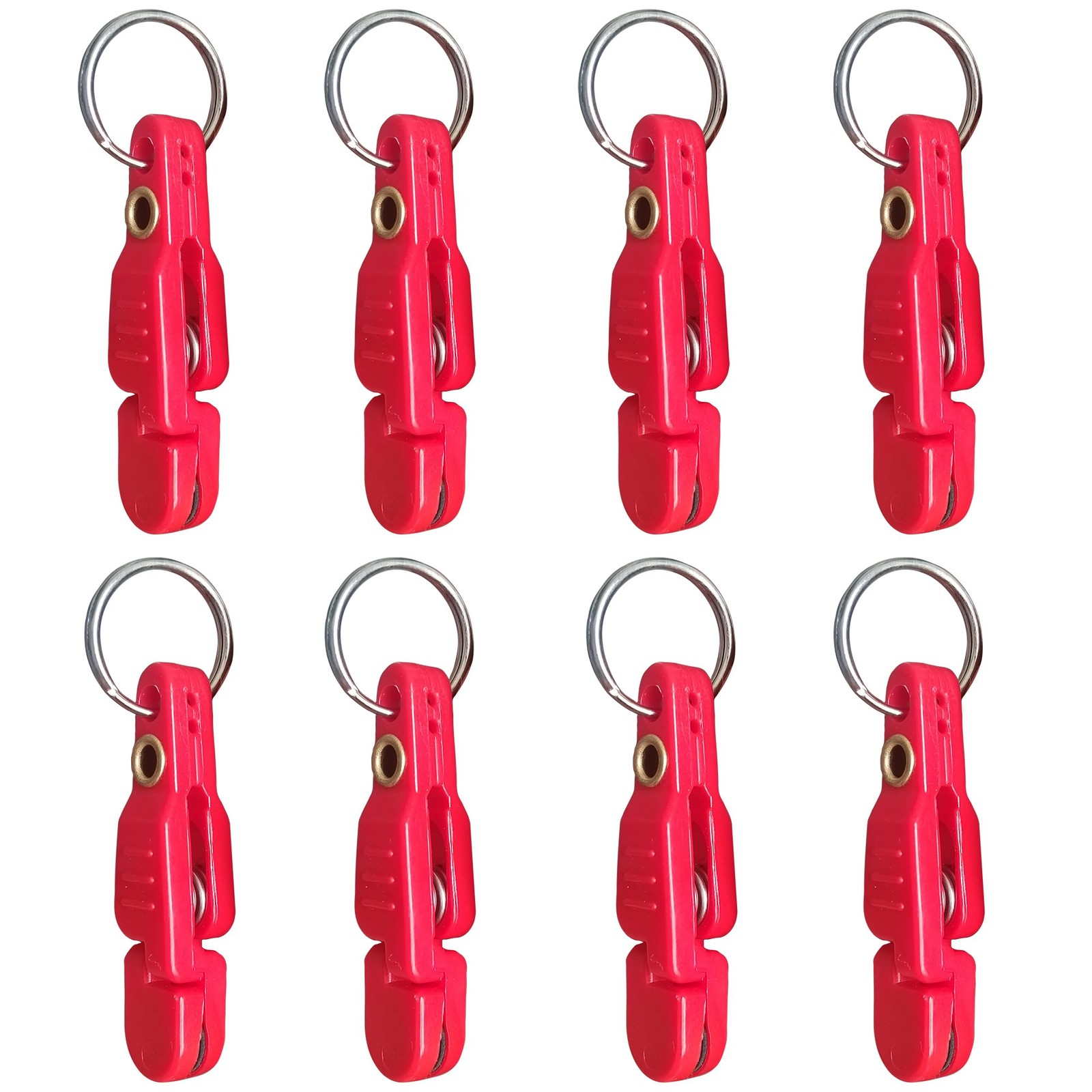 FUNORNAM 8Pcs Heavy Tension Snap Weight Trolling Offshore Release Red